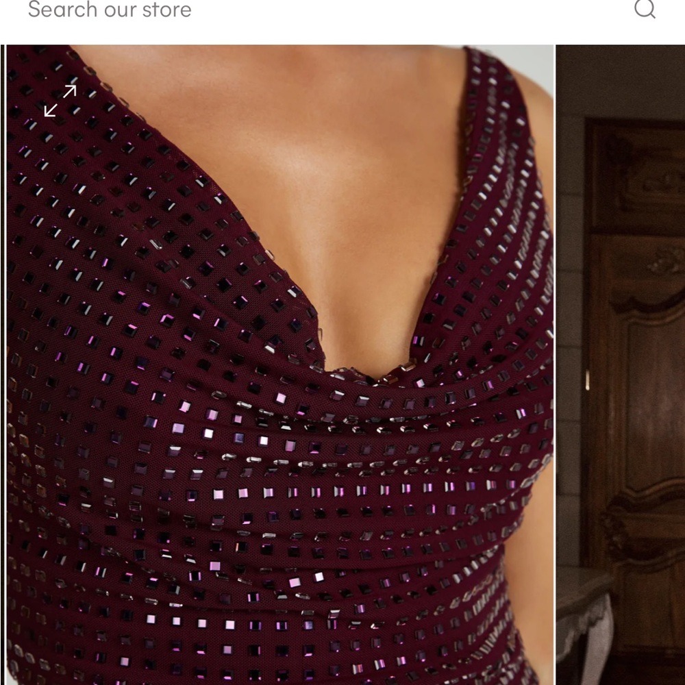 MESHKI Berry Diamonte Top - Picture 2 of 3